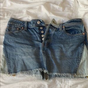 free people denim skirt